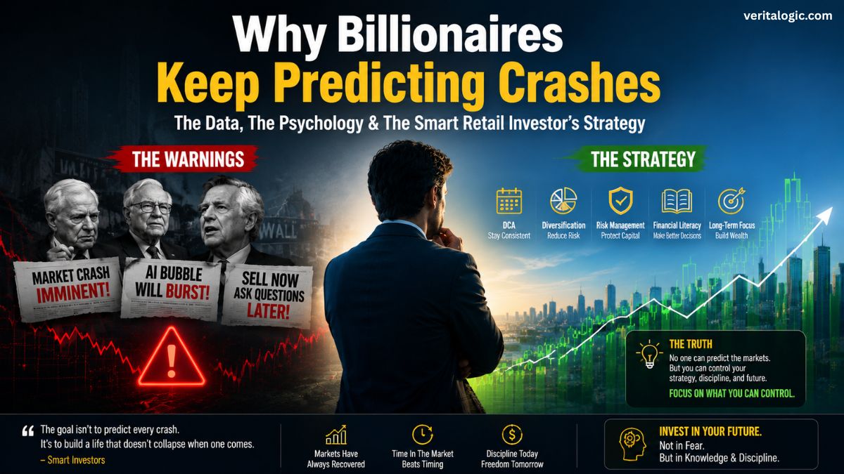 Why billionaires keep predicting market crashes while disciplined retail investors focus on long-term investing